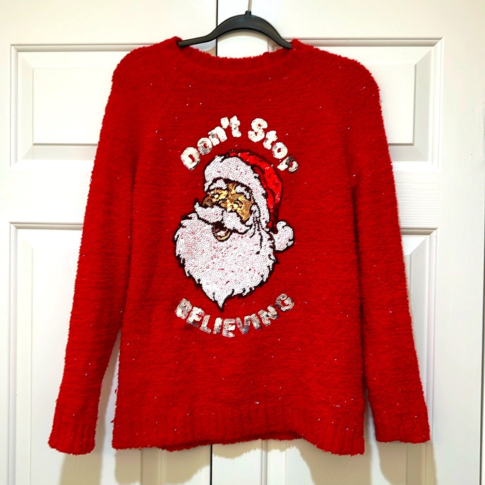 Cozy Santa Sequin Sweater